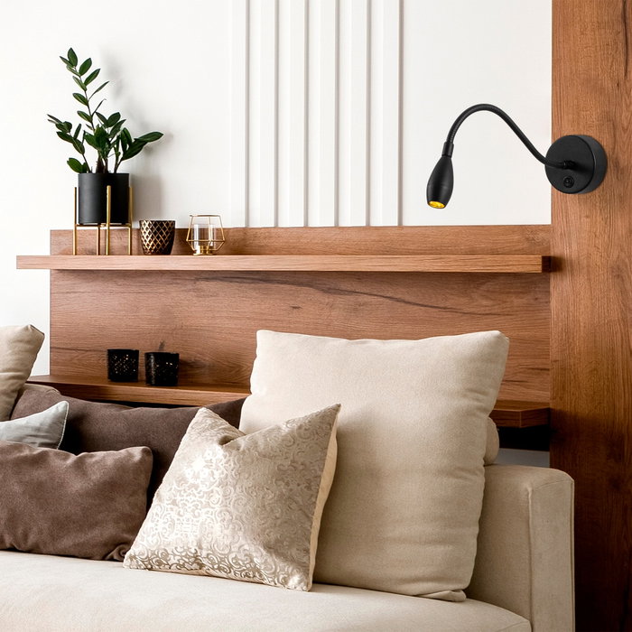 Opviq Reading - 3251 Lámpara de pared de metal negro con altura ajustable Opviq Reading - 3251 Lámpara de pared de metal negro con altura ajustable